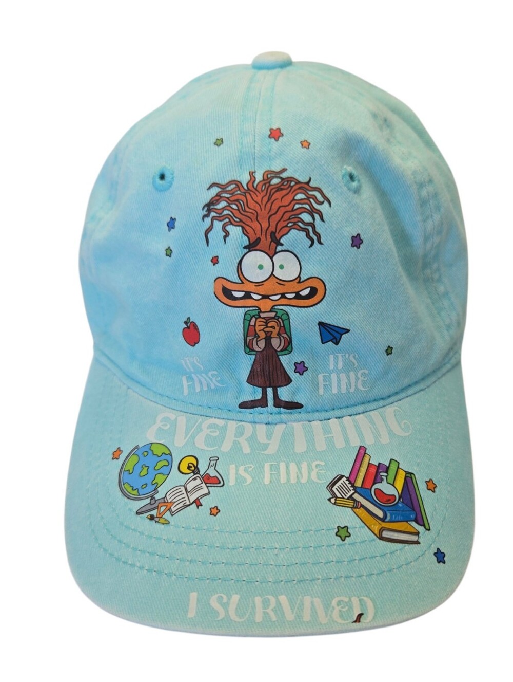 Everything Is Fine "I Survived" Adjustable Cotton Dad Hat | Funny School Teacher